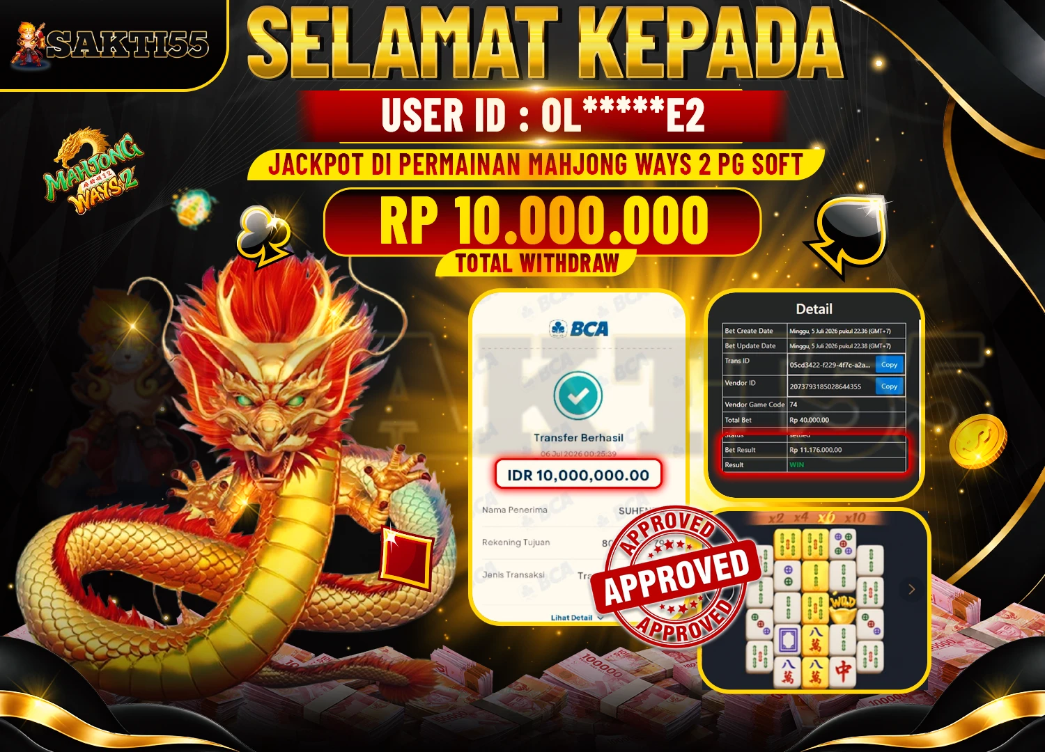 BUKTI JACKPOT MAHJONG WAYS 2 - SAKTI55