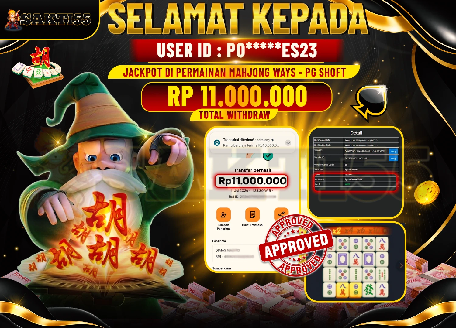 BUKTI JACKPOT MAHJONG WAYS - SAKTI55